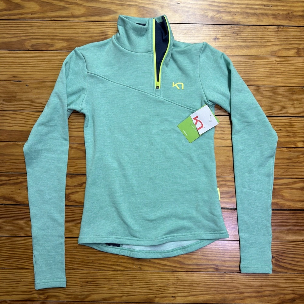 Kari‎ Traa Pullover Womens XS Green Ane Half Zip Pear Performance Layer